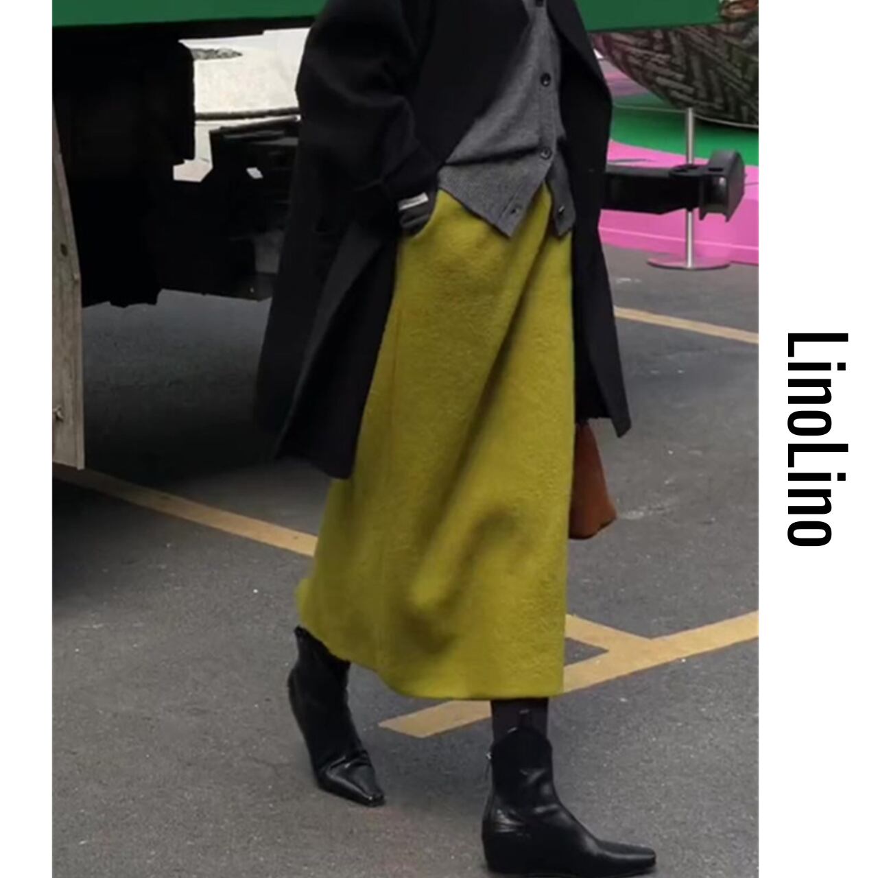 Modern Structured Midi Skirt L00696