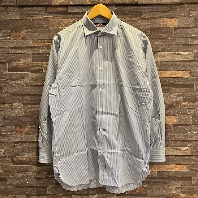 RALPH LAUREN PURPLE LABEL MULTI STRIPE SHIRT BLUE