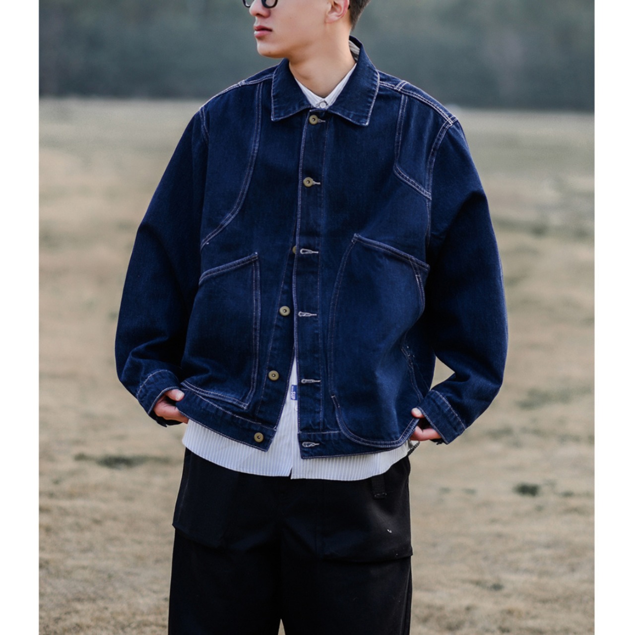 Front button denim jacket 0179 - 2