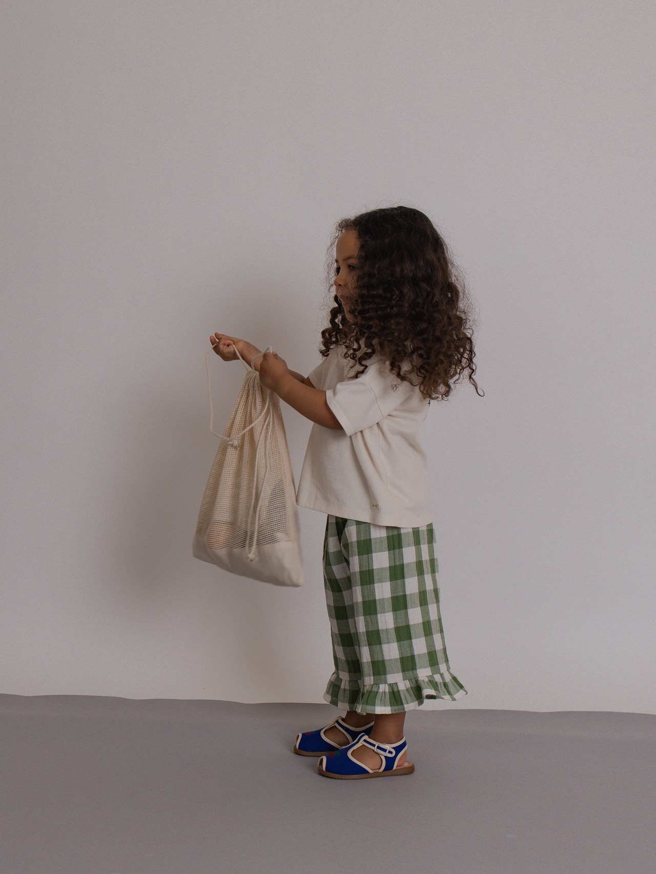 ORGANIC ZOO　Dill Gingham Frill Culottes
