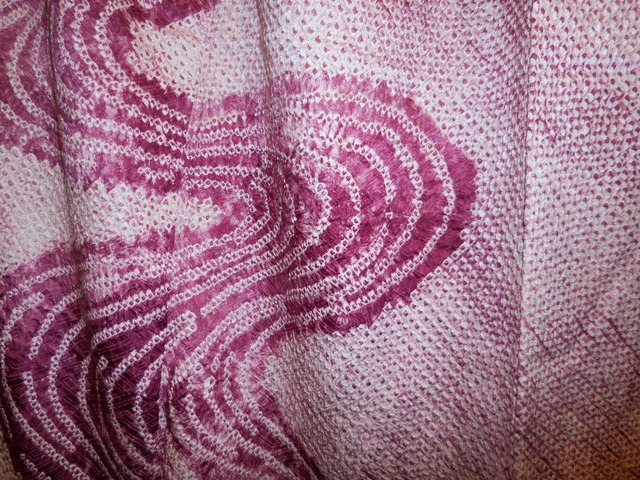 藤娘きぬたや総絞り訪問着 silk Kimono(overall tie-dyed) | 春夏秋冬（しき）アンティークス