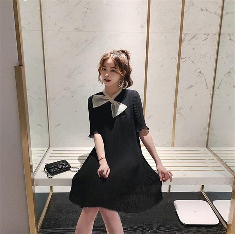 満足度99% 韓国ファッション/シフォン/蝶結び/ゆったりする/マタニティウェア/ワンビース/妊娠服