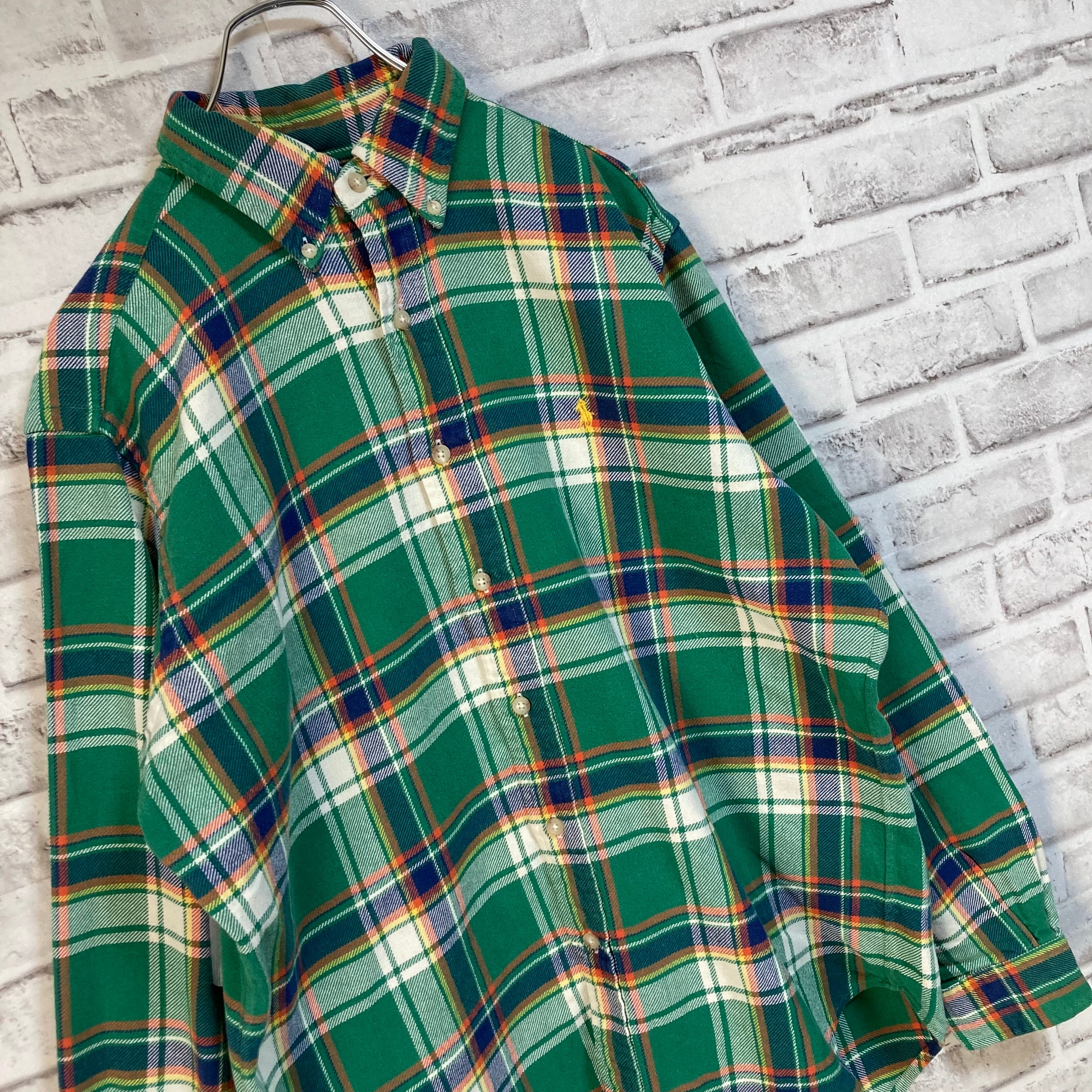 Ralph Lauren】L/S Check BD Shirt L相当 “ Classic FIT” 90s ラルフ