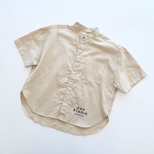FOV(フォブ) / マオカラー半袖シャツ / ベージュ / 90-160cm