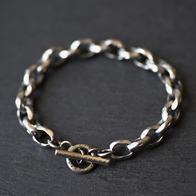◆真鍮×Stainless ブレスレット【Chain Bracelet】-PEBBLE-