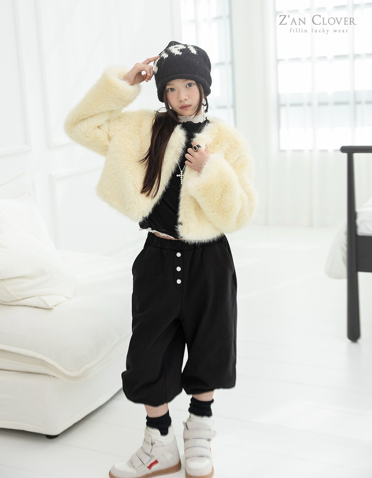 ZAN CLOVER［取寄］velcro hightop sneakers 26winter