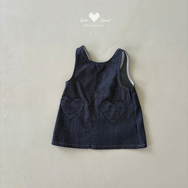《予約》送料無料【lalaland】Heart Pocket Dress