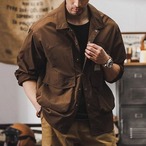 Button-Down Patch Pocket Work Shirt Long Sleeve ◇H0760