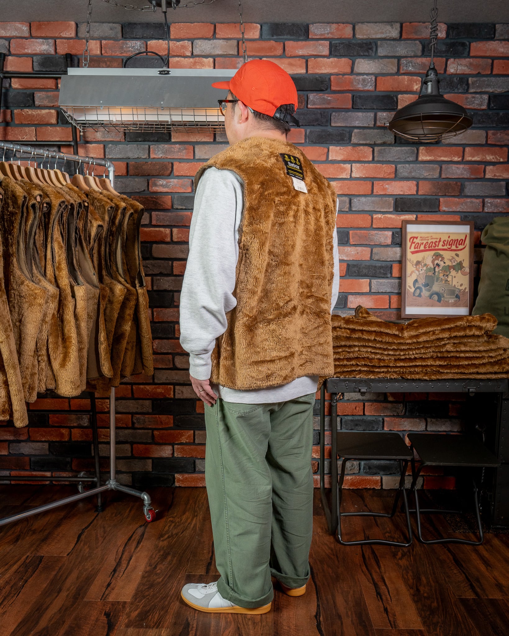 A55】Barbour 3warrant Pile Linner Vest 