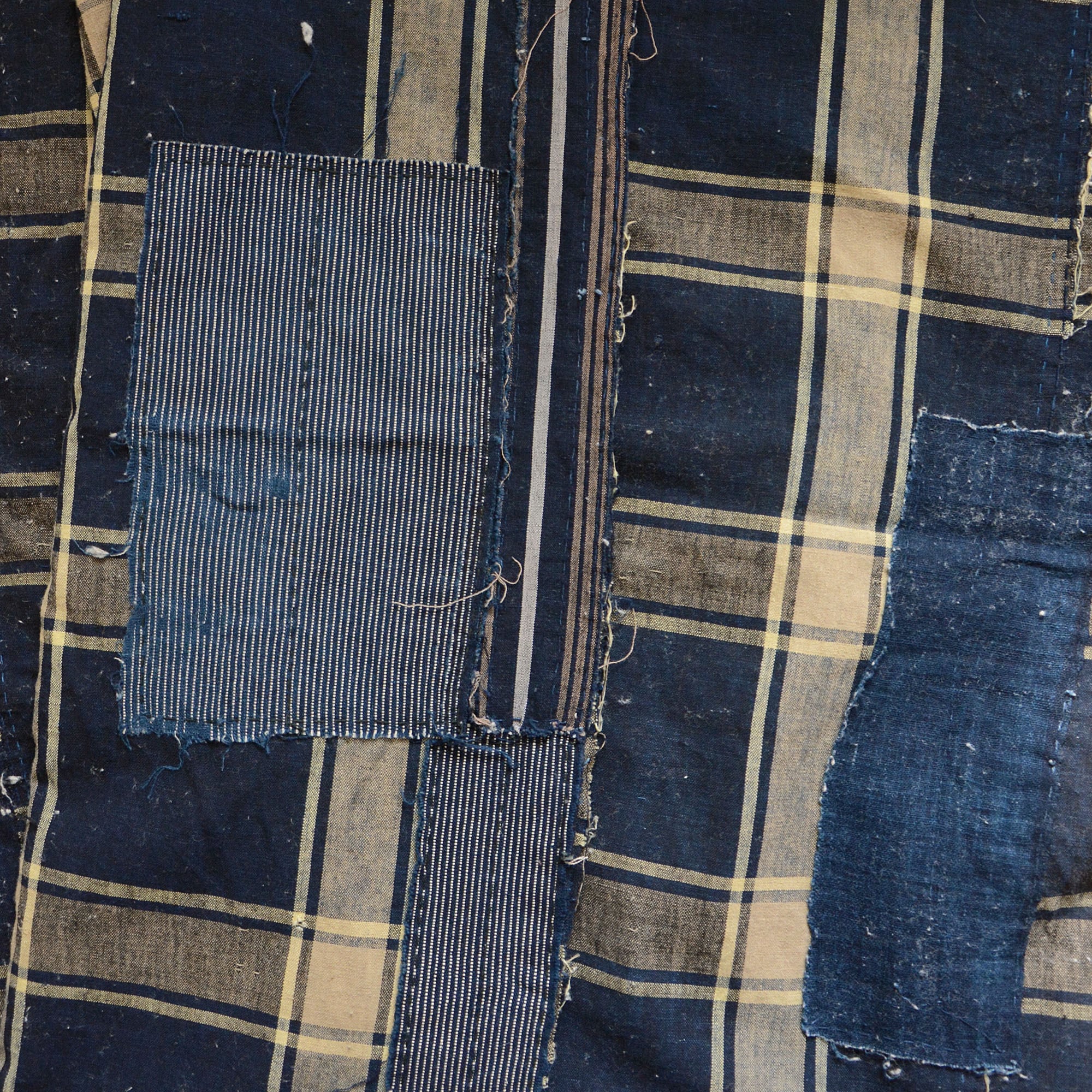 japan vintage BORO 古布 敷物 刺し子 襤褸 藍染 木綿サイズ