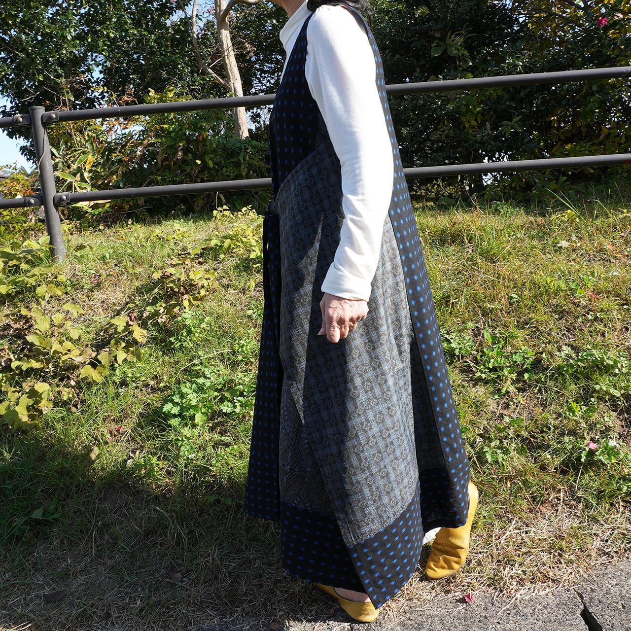 ワンピース エプロン型2wayラップドレス。 | Atelier Mam