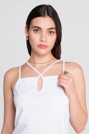 オスカリート　シャンティ　コットントップス  ホワイト ２、３サイズ