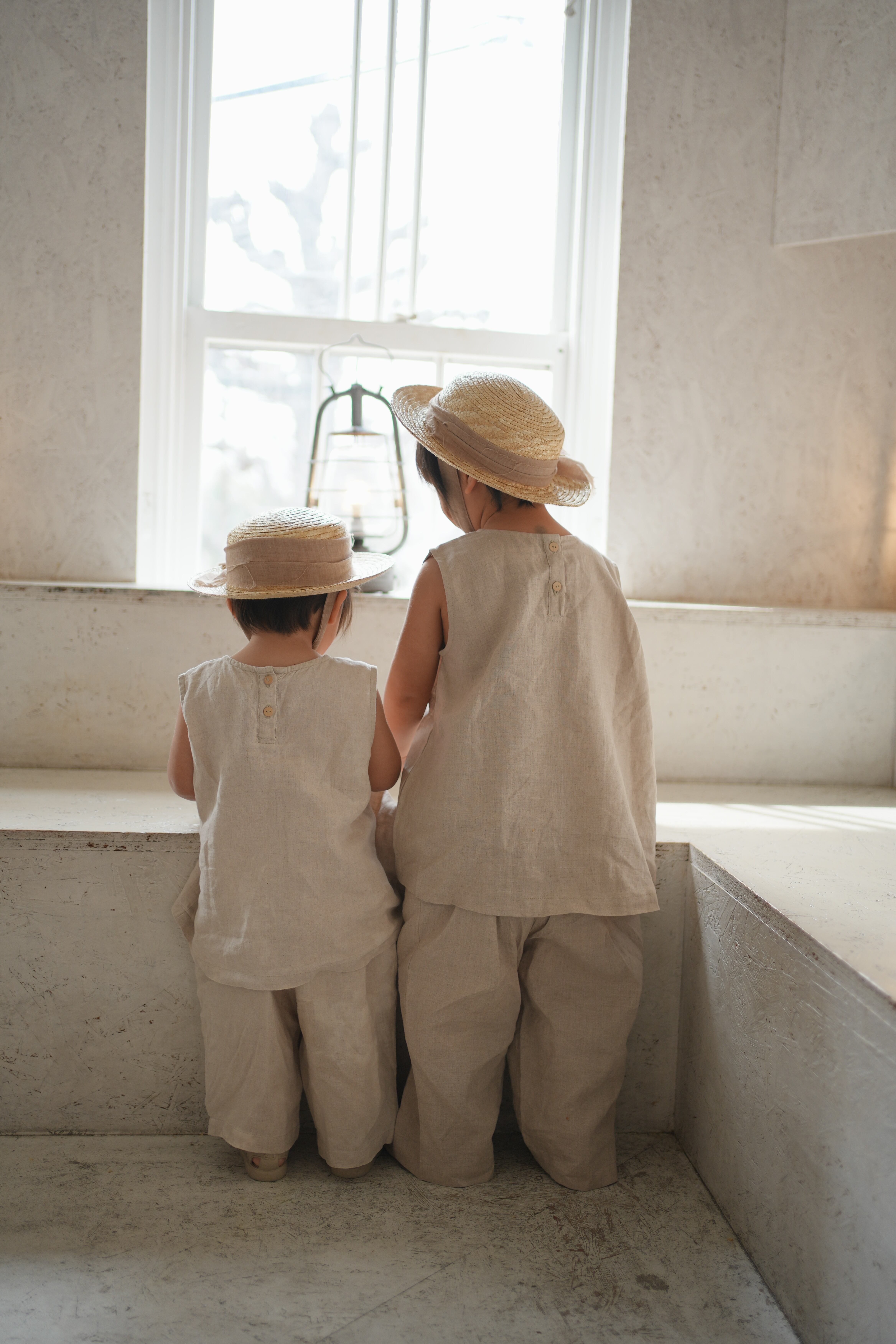 【即納/送料無料】son and daughter / Koa Linen Sets / Black