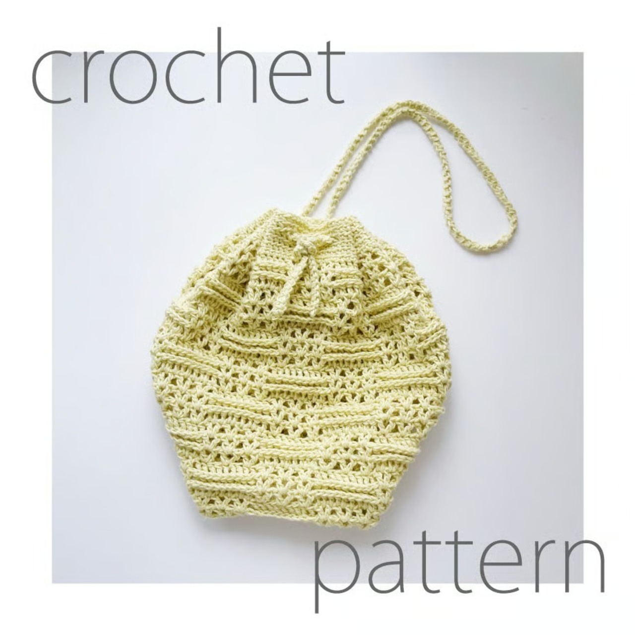 [Pattern] ブロックメッシュ巾着ハンドバッグ