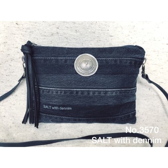 BlackDenimボーダーショルダーポーチ No.3570