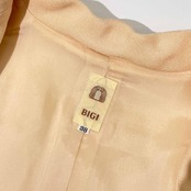 BIGI ビギ 比翼 レーヨン ステンカラー ジャケット 38/アイボリー フォーマル レディース 日本製