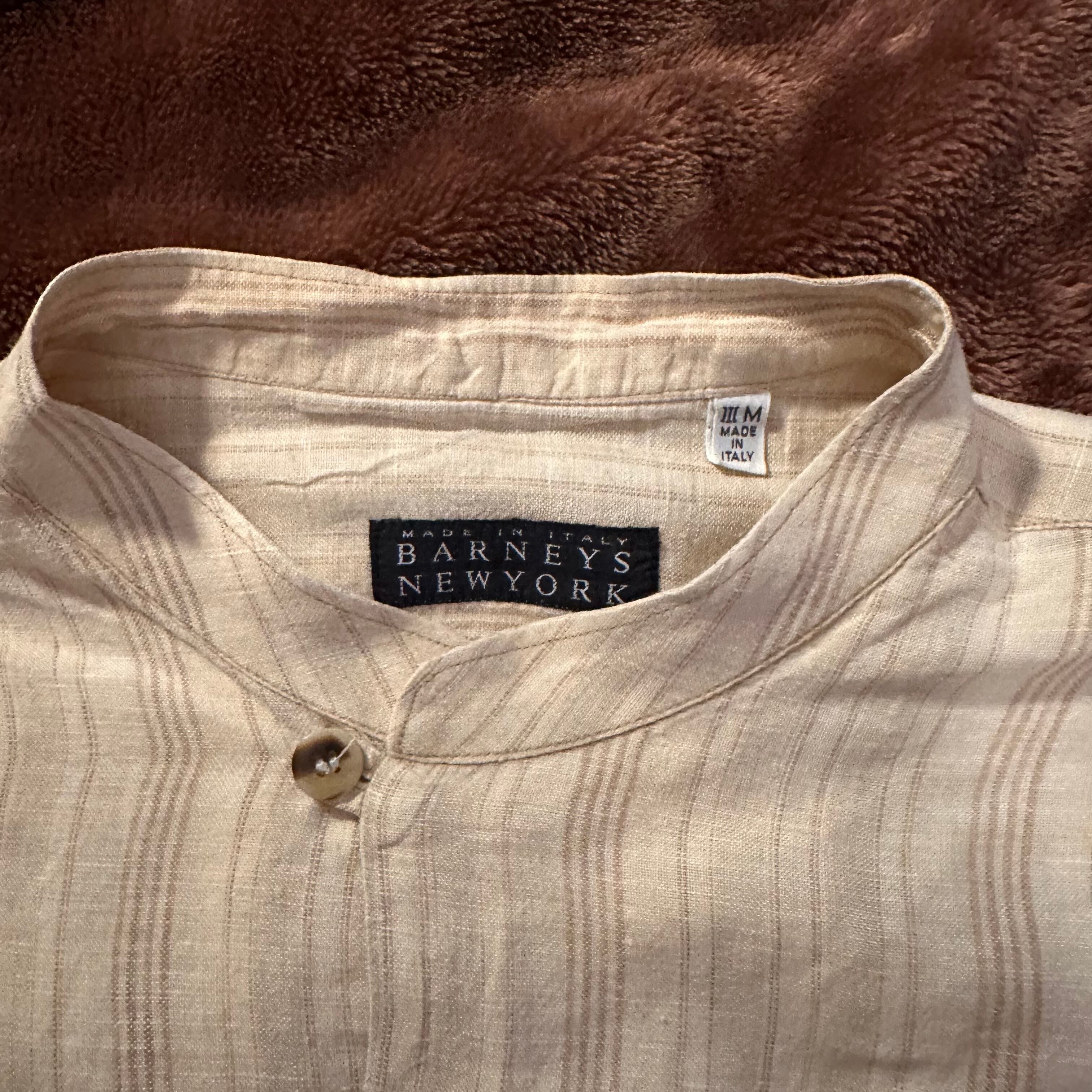 BARNEYS NEW YORK バンドカラーシャツ 美品✨バーニーズ取扱 
