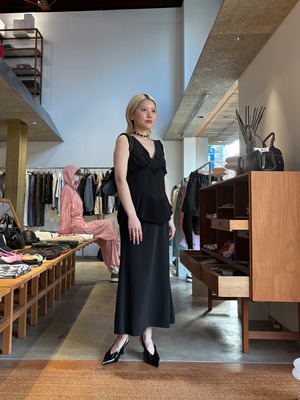 【26SS】FETICO フェティコ / プリーツワンピース ドレス / PLEATED MINI SLIP DRESS