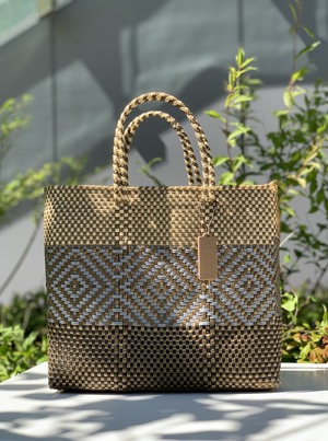 S Mercado Bag (Normal handle) Brown/Gold/Silver/Black