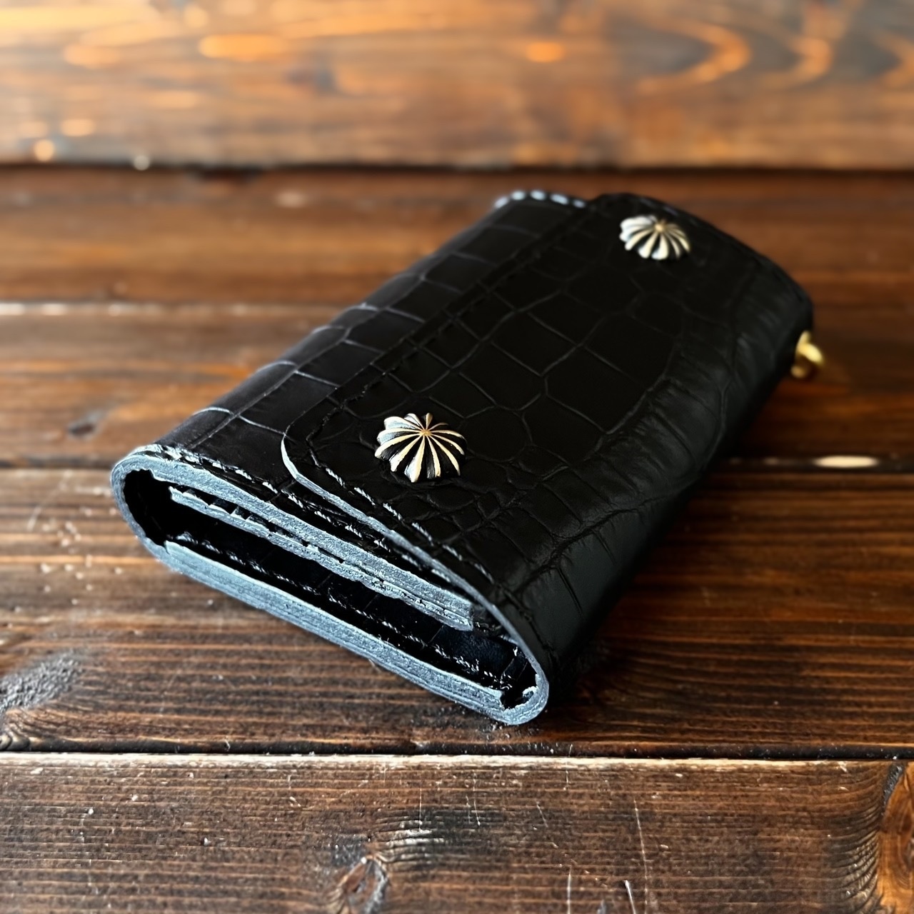 専用リンク【カスタムオーダー Trucker Wallet-10 クロコ型押しレザー】