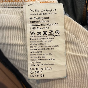 【Nudie Jeans】イタリア製 デニム Thin Finn シンフィン W30 L32 テーパード ジーンズ ヌーディージーンズ