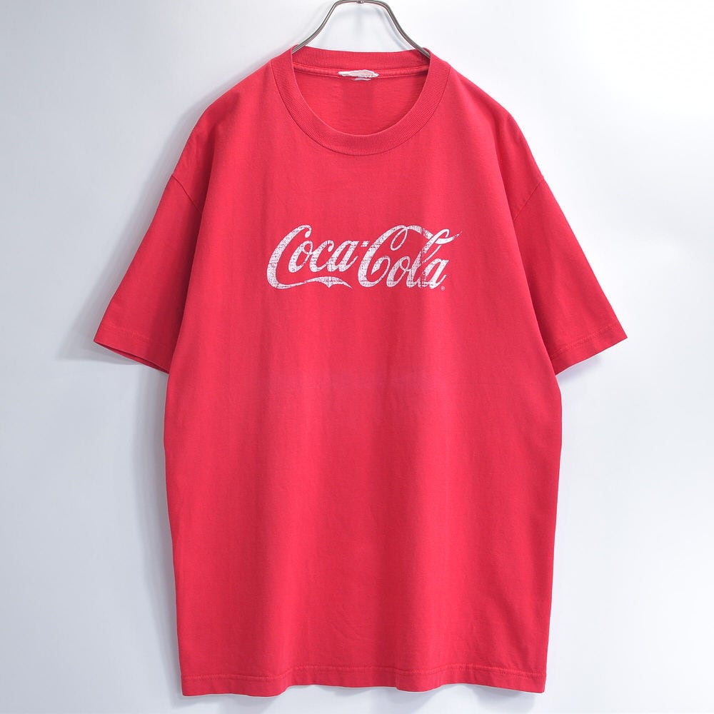 90s～ Coca-Cola コカ・コーラ 企業ロゴ プリント Tシャツ スクリプト