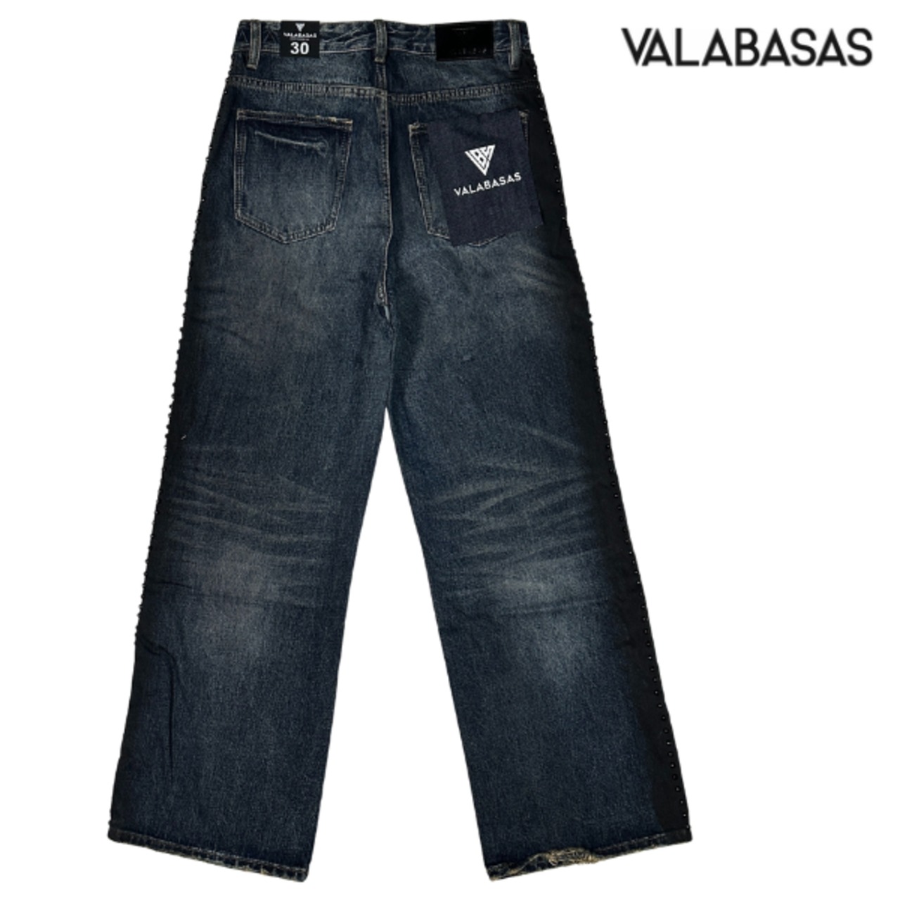 VALABASAS「"Sumi" Baggy Pants Dk.Blu×Blk」 - 2