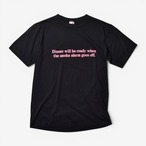 90s JERZEES メッセージプリントTシャツ USA製 ブラック
