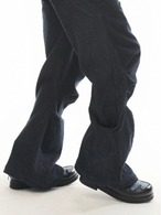 54A0 × musaafeer Flowing Patchwork Round Toe Boots