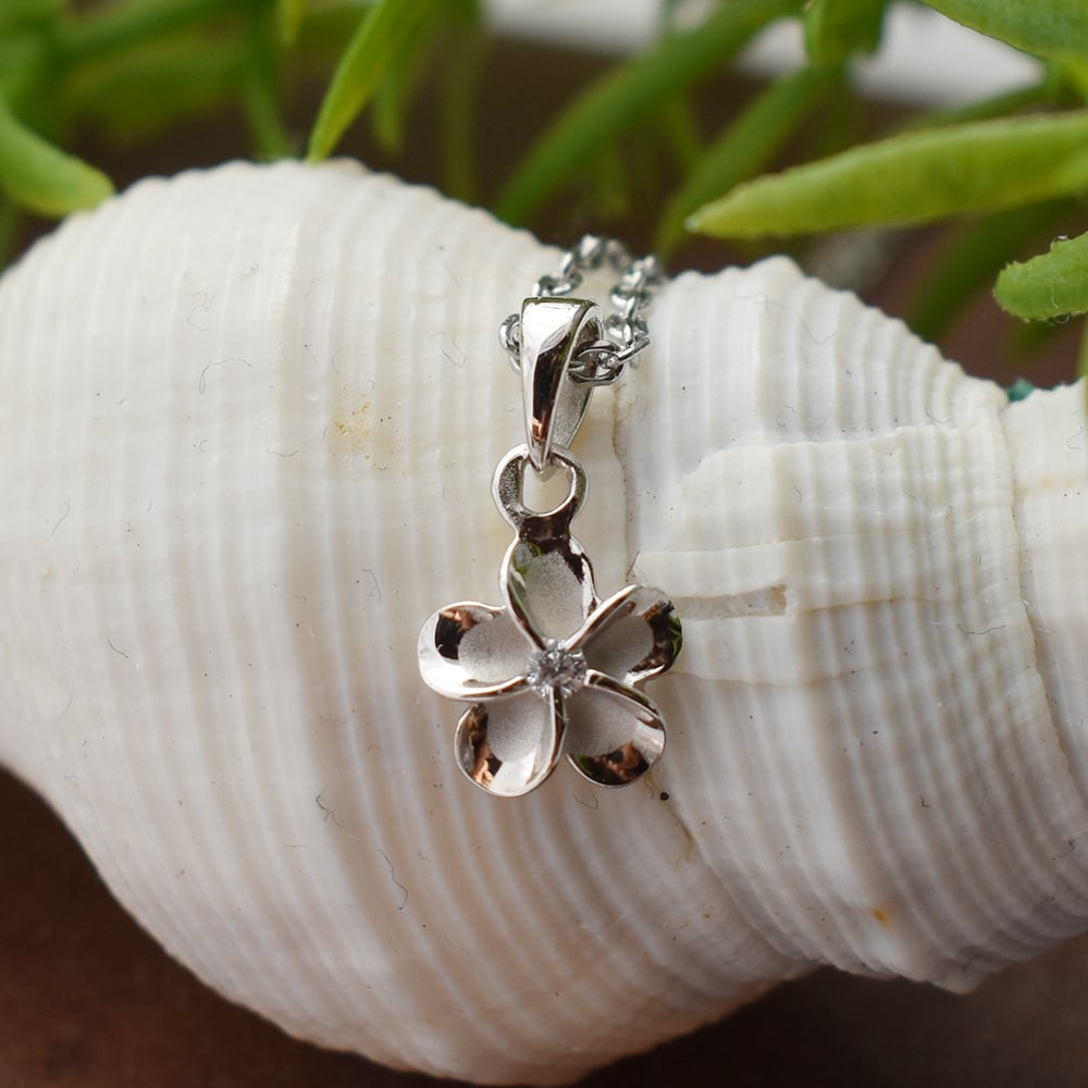 ハワイアンジュエリー プルメリア ネックレス シルバー925 ミニサイズ