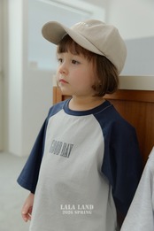 LALALAND 26/SS (Kids)3/4-sleeve Good Day raglan tee