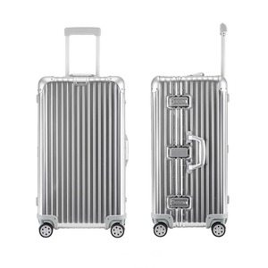 【特価処分】[DINGHANG] スーツケース オールアルミ合金ボディ キャリーケース 大型 シルバー キャリーバッグ 7泊以上 93L 耐衝撃 軽量 静音ダブルキャスター TSAロック搭載 旅行 出張 L サイズ 預け入れ 最大