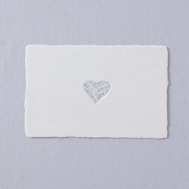 PON02　西島和紙工房 楮 透かしポストカード heart 1枚入