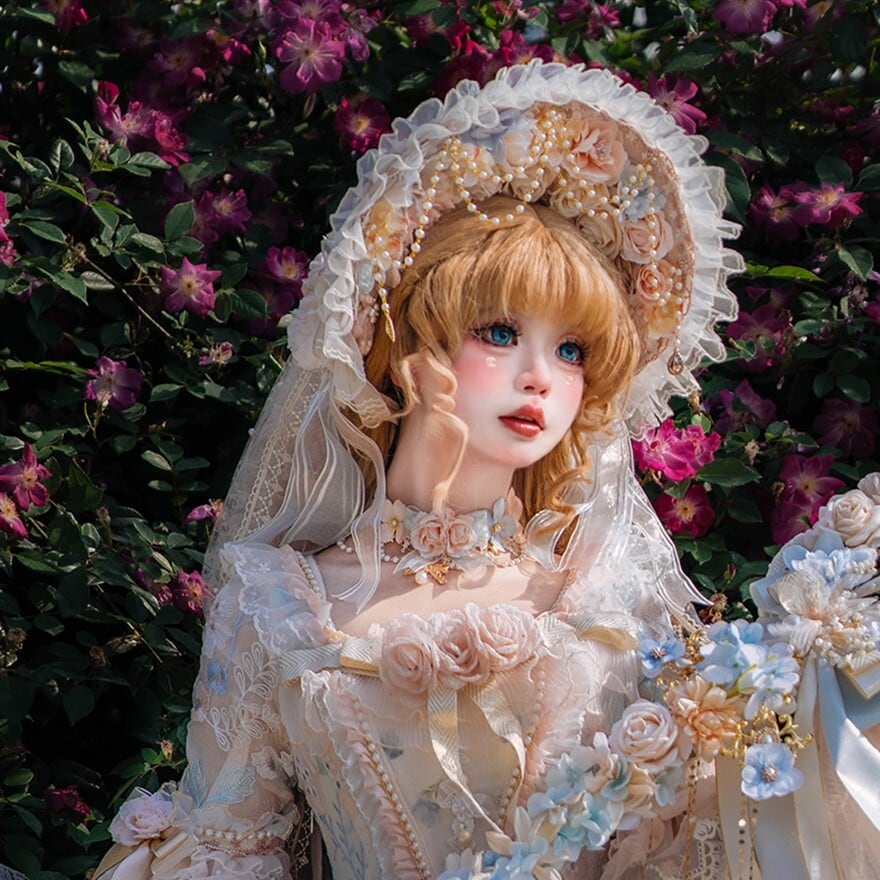甘ロリ 猫妖精ボンネット 花嫁茶会×エレガント 撮影会向け｜WithU