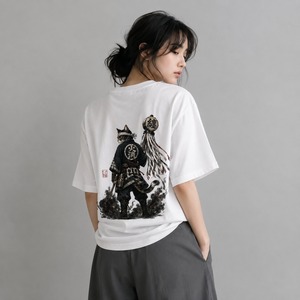 「火消猫（ひけしねこ） ― 纏はためく江戸の誇り」半袖Tシャツ