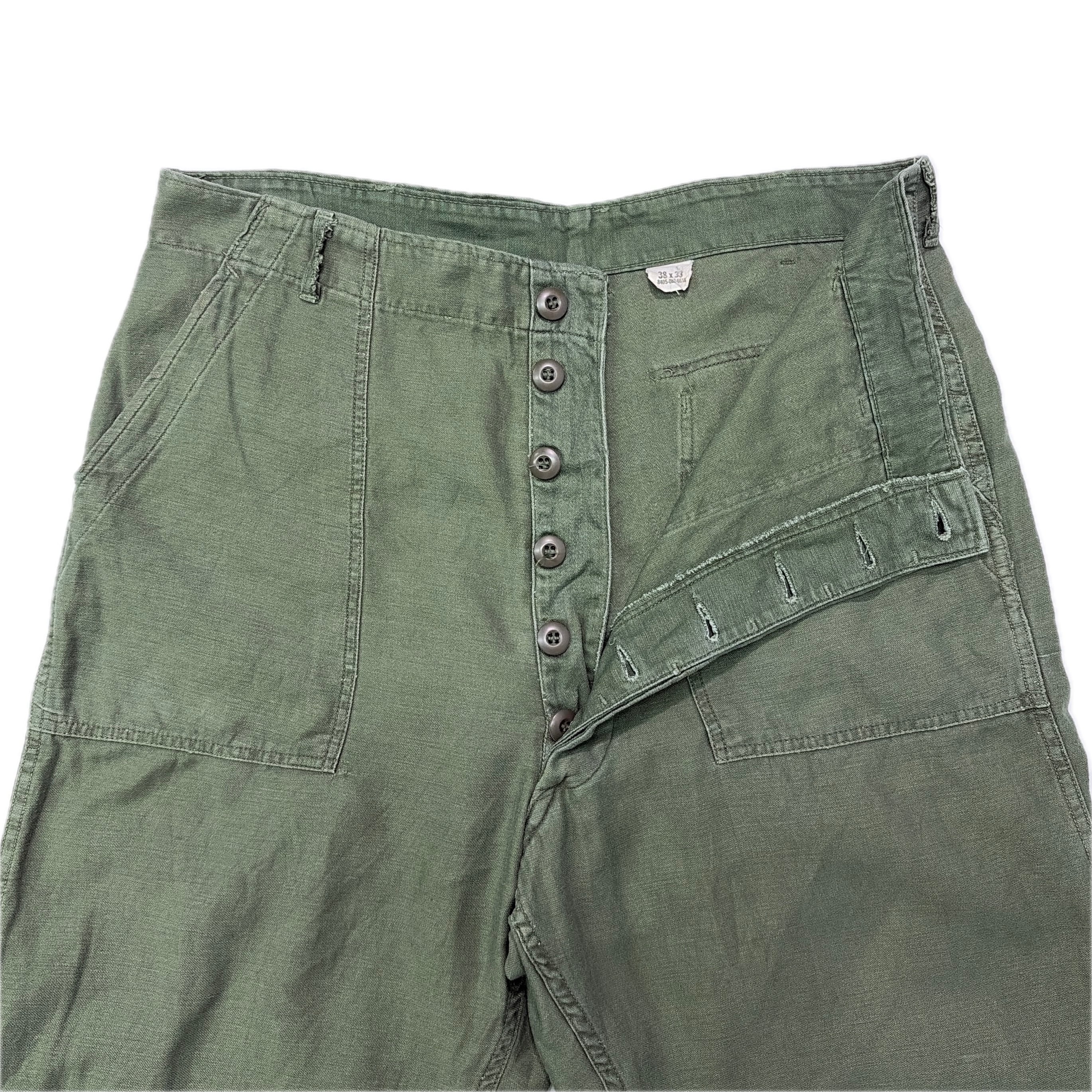60s US ARMY 米軍 ベイカーパンツ OG107 ミリタリー 軍パン W38