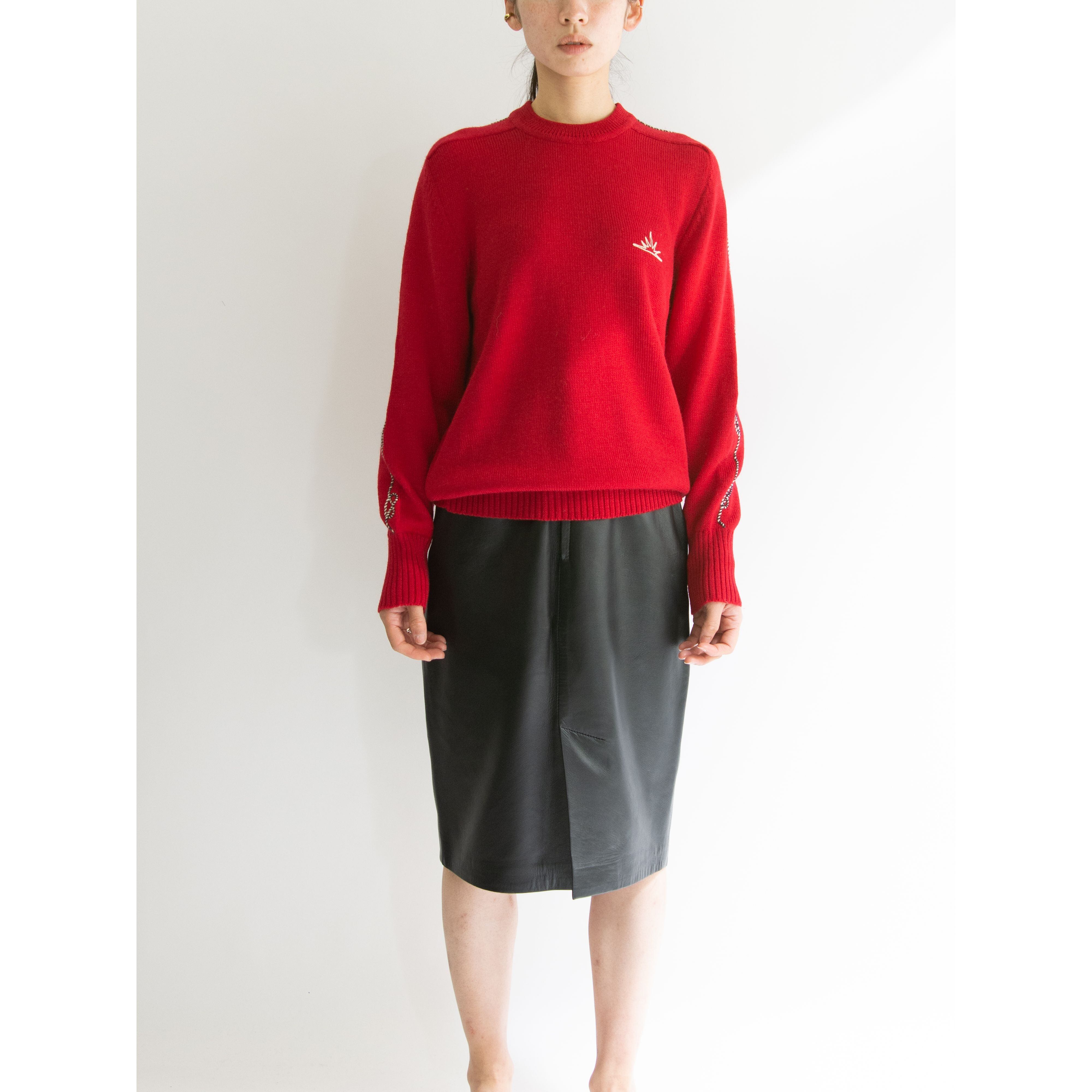 【ANDRE GHEKIERE】Wool Crew Neck Sweater(アンドレゲキエール クルーネックウールセーター ニットプルオーバー)
