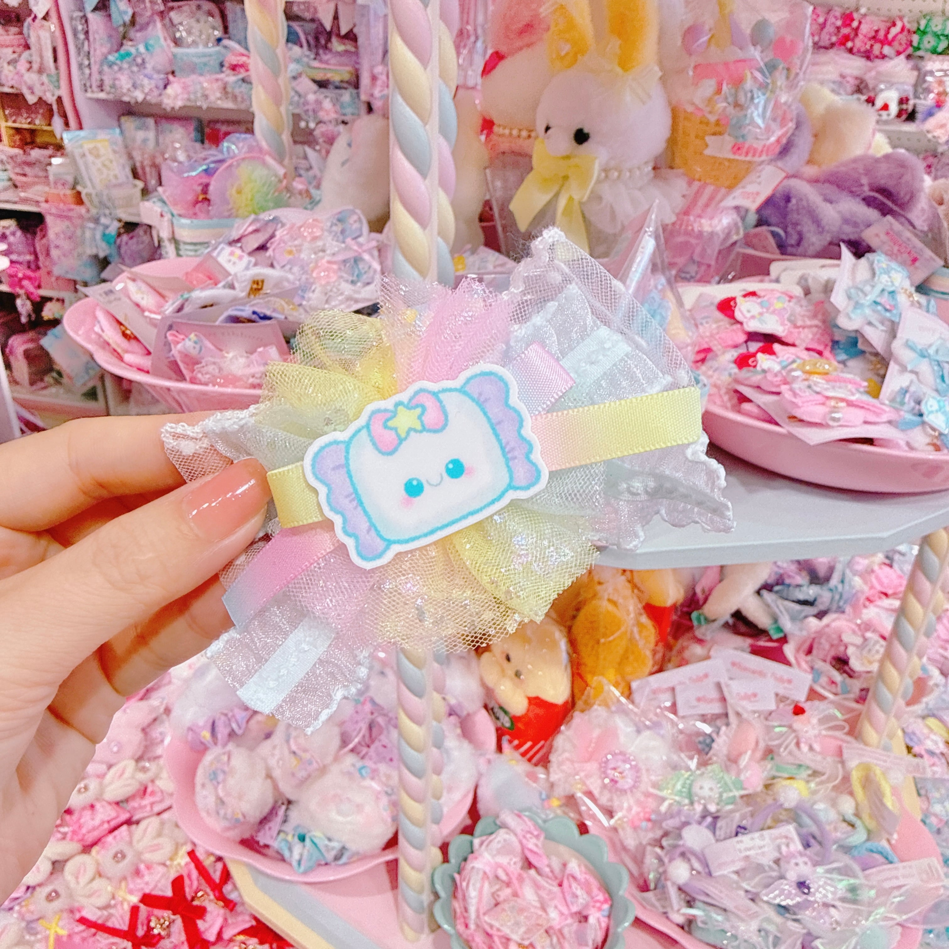 【P6】9-21チュールヘアクリップ