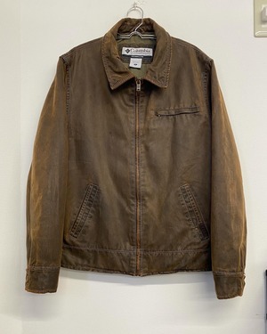 90sColumbia Cotton/Polyester Oiled Single Jacket/L