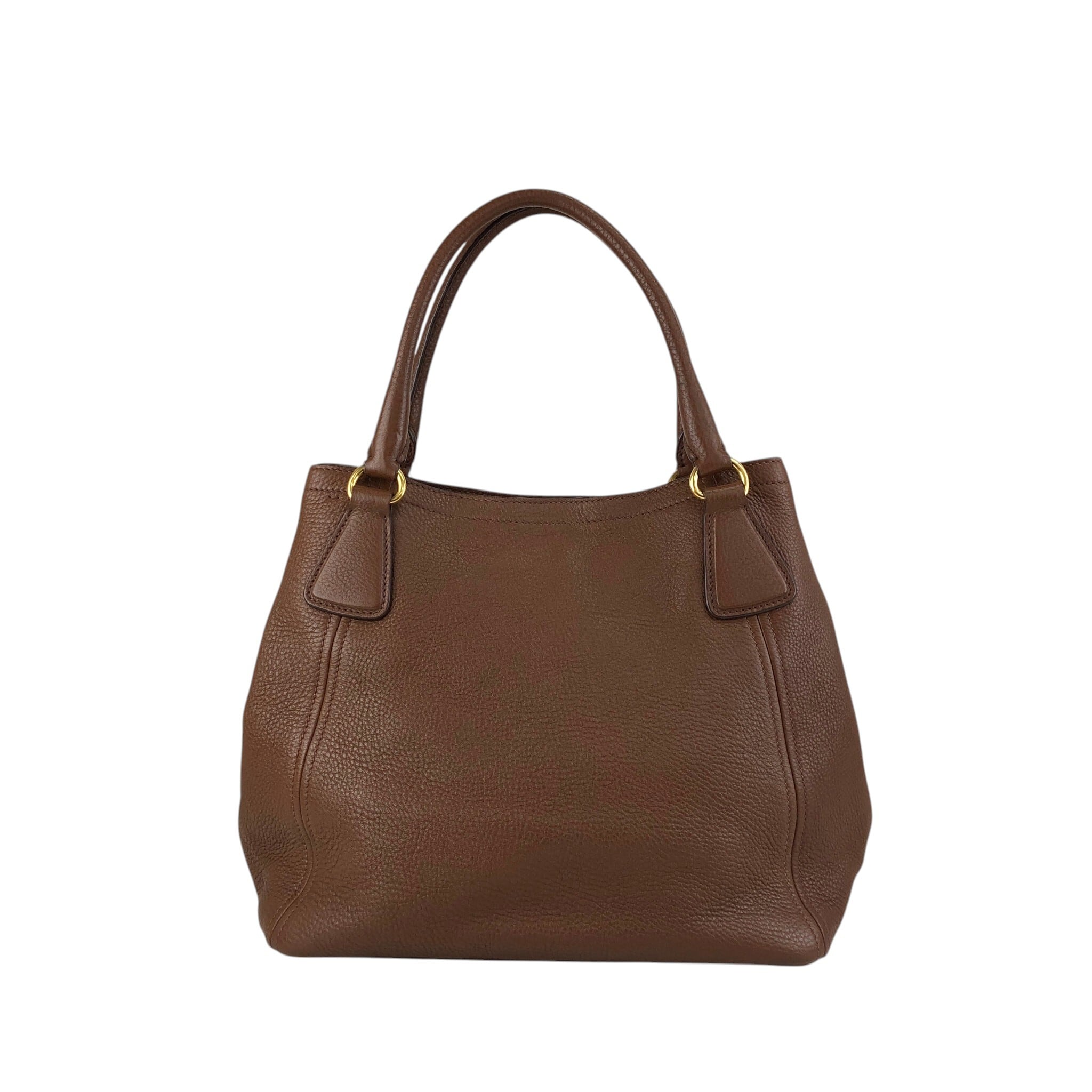 PRADA 2way ハンドバッグ ショルダーバッグ ブラウン PRADA プラダ ショルダーバッグ ブラウン ロゴ レザー 2WAY vintage