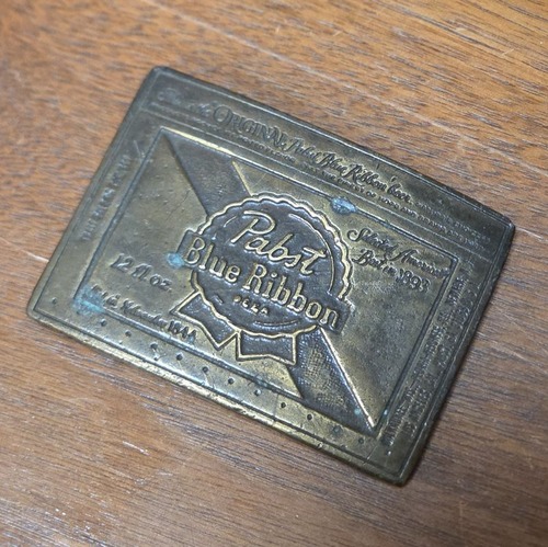 VINTAGE 1980年代 PABST BLUE RIBBON バックル USED