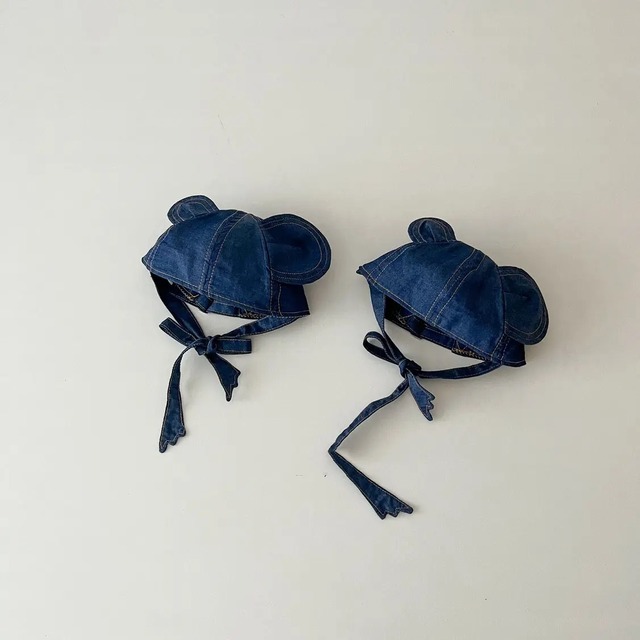 asymmetry ear denim hat ｜ハット 帽子 デニム 耳付き アシンメトリー
