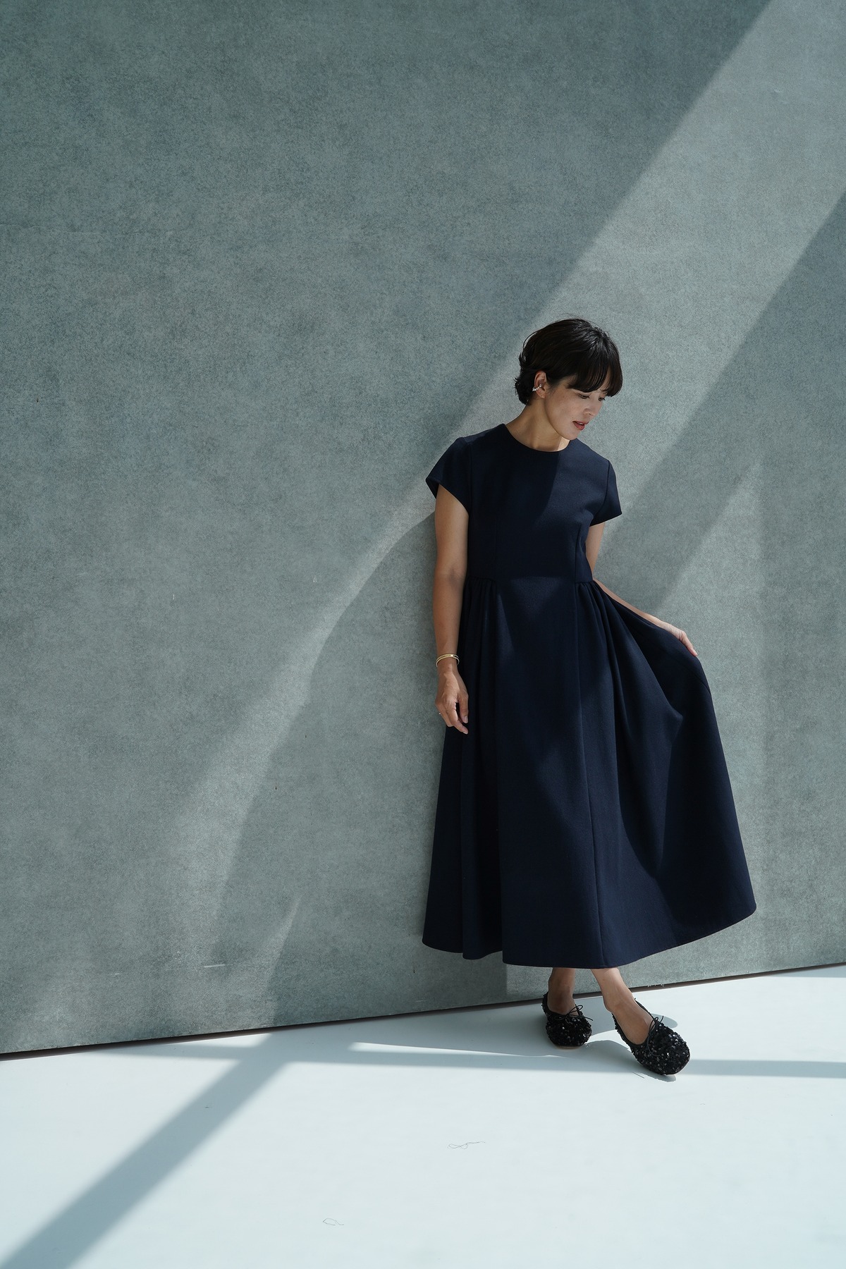 EVERYDAY DRESS mature wool ネイビー | THE9SHOP