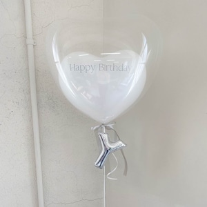 CLEAR HEART BALLOON FLOWER FLOAT TYPE - Taffy -