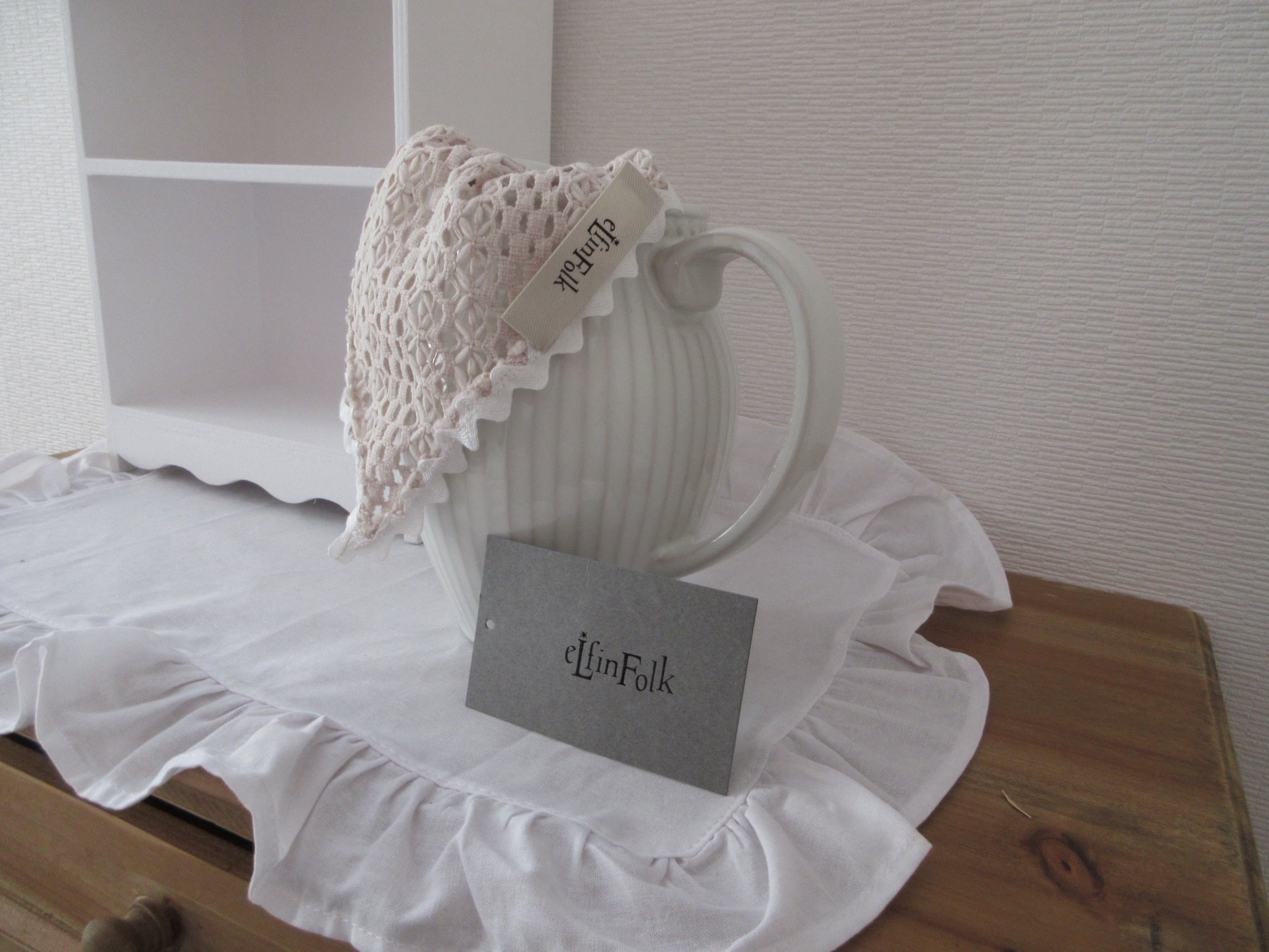 【即納/送料無料】Crochet Lace Bonnet / ivory