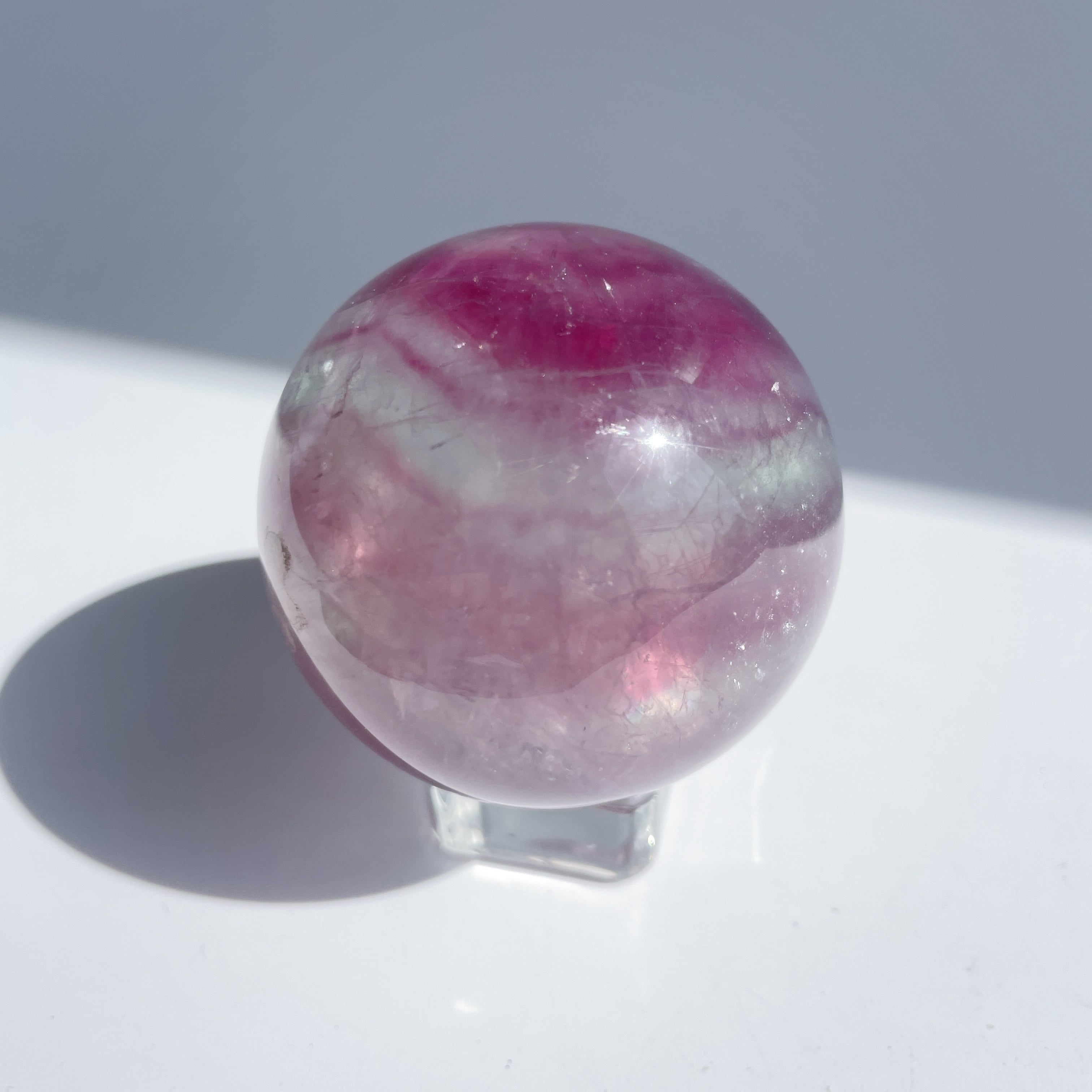 ピンクフローライト スフィア（丸玉）14◇Purple Fluorite Sphere