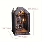 アートドールハウス Roroom DIY おもちゃ ミニ家具組立 手作り組立 木製本棚 DIY キャビン 3D 三次元レトロスタイル ミニ組立モデル 誕生日プレゼント 祝福装飾 教会本棚ギフト