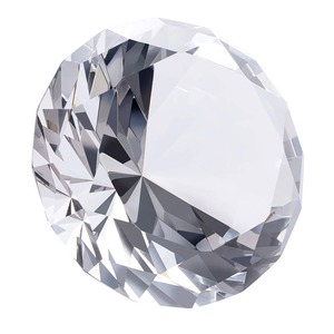 【人気】多色透明 水晶 ダイヤモンド 100mm ペーパーウェイト ガラス 文鎮 装飾品 誕生日 母の日 結婚記念日 プレゼント 妻 (水色)  (透明)