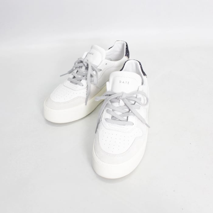 D.A.T.E. デイト COURT PLATFORM VINTAGE CALF WHITE-BLUE ローカット