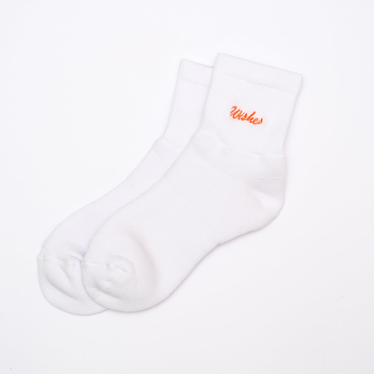 ショートソックス (WHT×ORGロゴ)